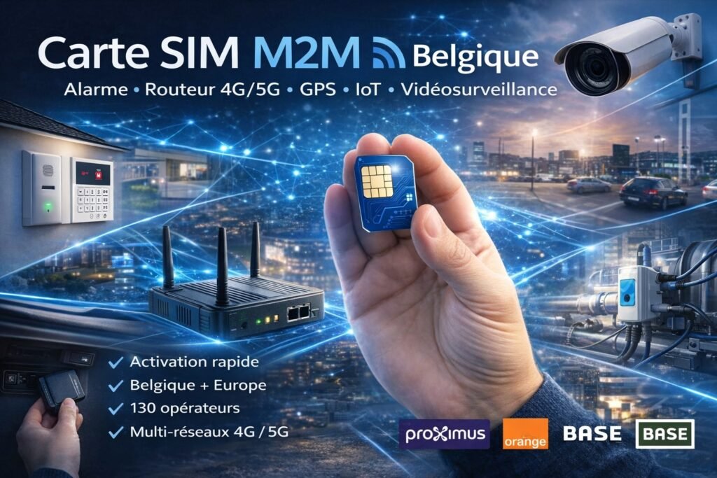 Usages carte sim m2m belgique